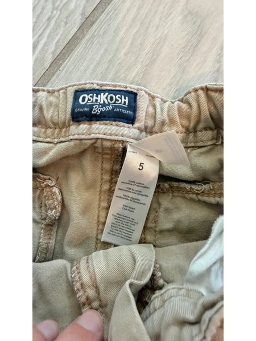 OshKosh B'gosh Boys' Khaki Cargo Shorts Size 5